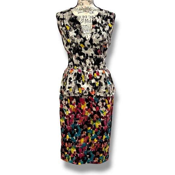BCBGMAXAZRIA Size 2 S 100% Silk Abstract Print Sleeveless Dress - Picture 1 of 6